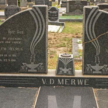 MERWE Willem Helmus, v.d. 1911-1961 &amp; Aletta Engela F. WESSELS 1910-1996