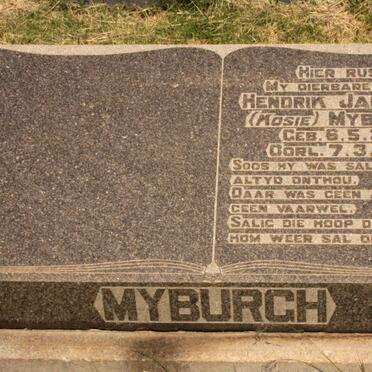 MYBURGH Hendrik Jacobus 1934-1952