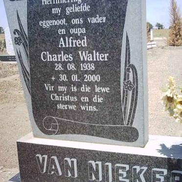 NIEKERK Alfred Charles Walter, van 1938-2000
