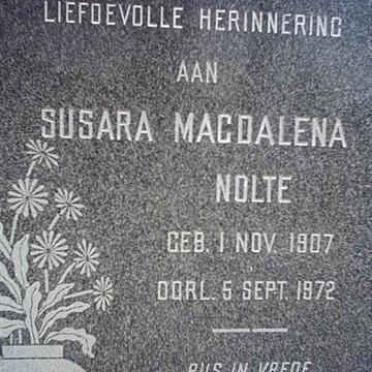 NOLTE Susara Magdalena 1907-1972