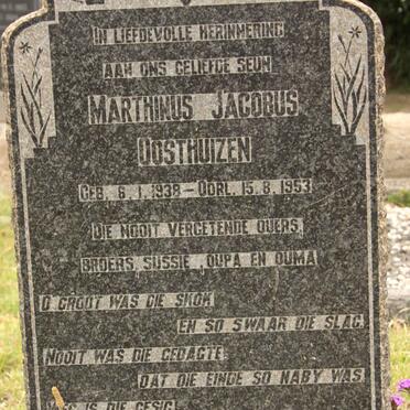 OOSTHUIZEN Marthinus Jacobus 1938-1953