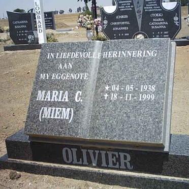 OLIVIER Maria C. 1938-1999