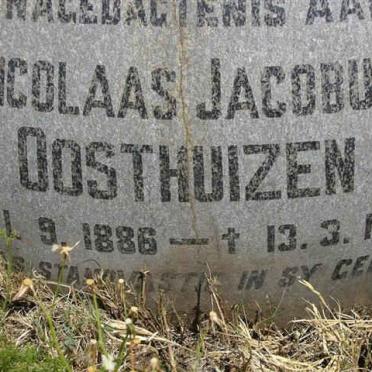 OOSTHUIZEN Nicolaas Jacobus 1886-1975