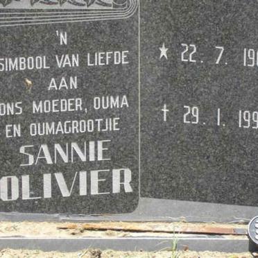 OLIVIER Sannie 1907-1998