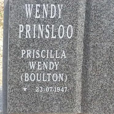 PRINSLOO Priscilla Wendy nee BOULTON 1947-