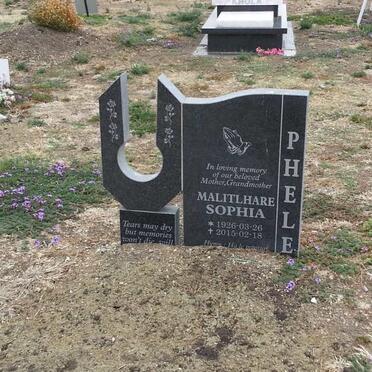 PHELE Malitlhare Sophia 1926-2015
