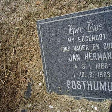 POSTHUMUS Jan Herman 1928-1983