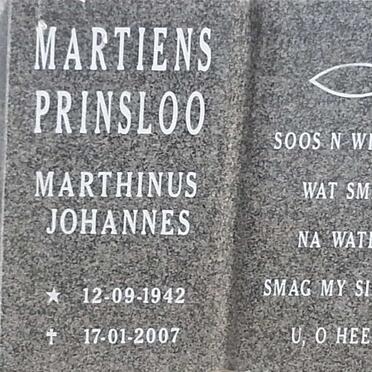PRINSLOO Marthinus Johannes 1942-2007
