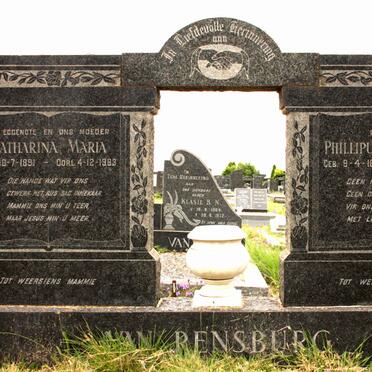 RENSBURG Phillipus Marthinus, van 1888-1964 &amp; Catharina Maria 1891-1983
