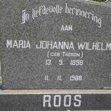 ROOS Maria Johanna Wilhelmina nee THERON 1898-1988