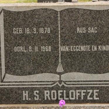 ROELOFFZE H.S. 1878-1968