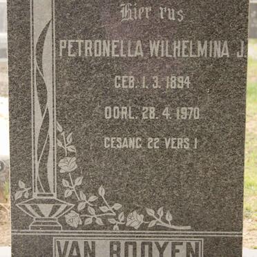 ROOYEN Petronella Wilhelmina J., van 1894-1970