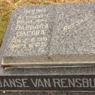 RENSBURG Barbara Jacoba, Janse van 1913-1995