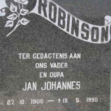 ROBINSON Jan Johannes 1906-1990