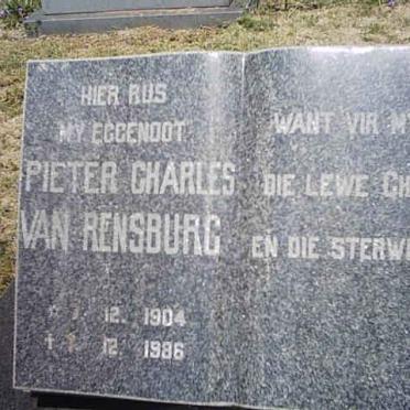 RENSBURG Pieter Charles, van 1904-1986