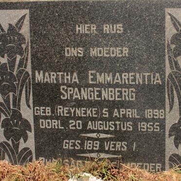 SPANGENBERG Martha Emmarentia nee REYNEKE 1898-1955