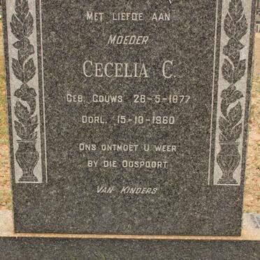 SWANEPOEL Cecelia C. nee GOUWS 1877-1960
