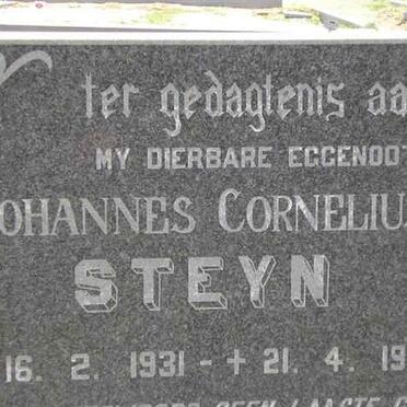 STEYN Johannes Cornelius 1931-1987