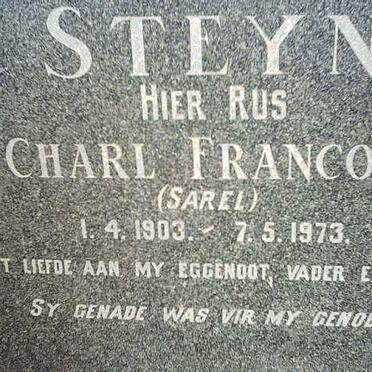 STEYN Charl Francois 1903-1973