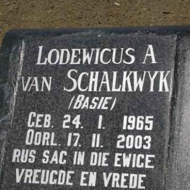 SCHALKWYK Lodewicus A., van 1965-2003
