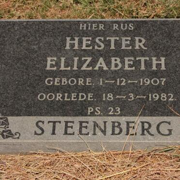 STEENBERG Hester Elizabeth 1907-1982