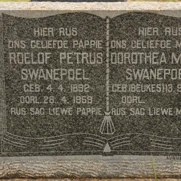 SWANEPOEL Roelof Petrus 1892-1959 &amp; Dorothea Maria BEUKES 1908-