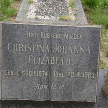 STEYN Christina Johanna Elizabeth nee ELS 1874-1963