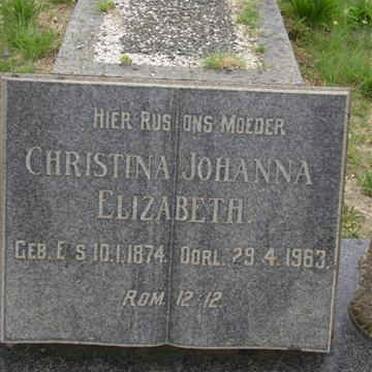 STEYN Christina Johanna Elizabeth nee ELS 1874-1963