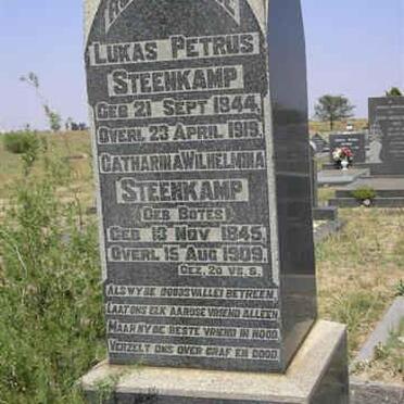 STEENKAMP Lukas Petrus 1844-1919 &amp; Catharina Wilhelmina BOTES 1845-1909