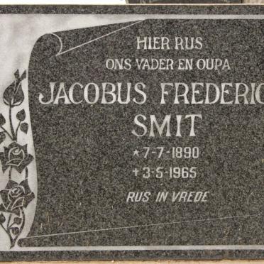 SMIT Jacobus Frederick 1890-1965
