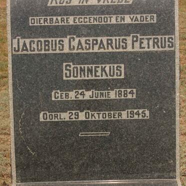 SONNEKUS Jacobus Casparus Petrus 1884-1945