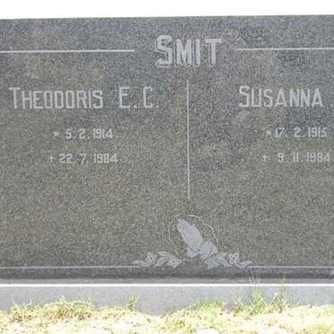 SMIT Theodoris E.C. 1914-1984 &amp; Susanna M. 1915-1984