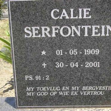 SERFONTEIN Calie 1909-2001