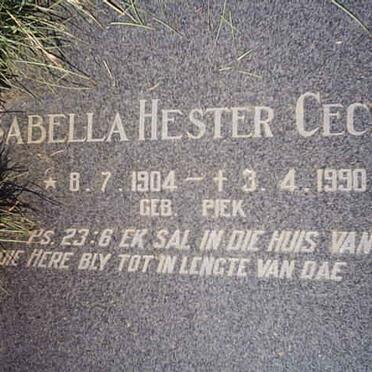 SCHYFF Isabella Hester Cecilia, van der nee PIEK 1904-1990