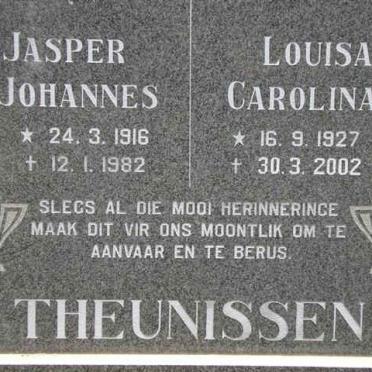 THEUNISSEN Jasper Johannes 1916-1982 &amp; Louisa Carolina 1927-2002