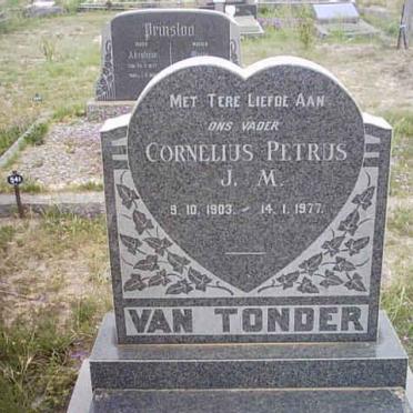 TONDER Cornelius Petrus J.M., van 1903-1977