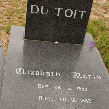 TOIT Elizabeth Maria, du 1898-1992