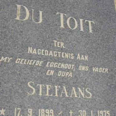 TOIT Stefaans, du 1899-1975