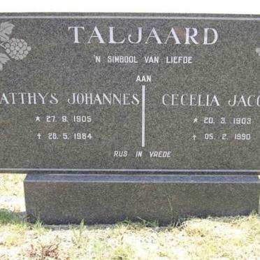TALJAARD Matthys Johannes 1905-1984 &amp; Cecelia Jacoba 1903-1990