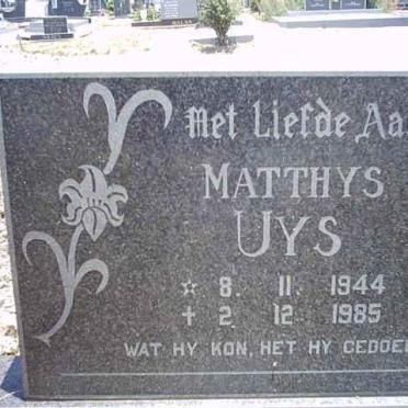 UYS Matthys 1944-1985