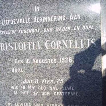 VILJOEN Christoffel Cornelius 1926-