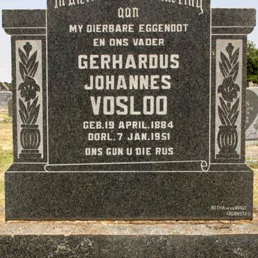 VOSLOO Gerhardus Johannes 1884-1951