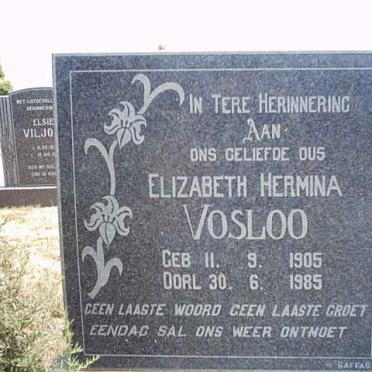 VOSLOO Elizabeth Hermina 1905-1985