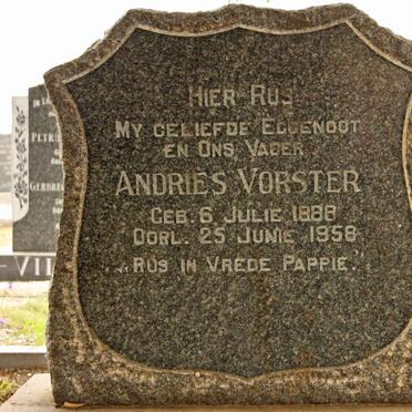 VORSTER Andries 1888-1958