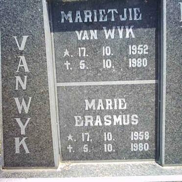 WYK Marietjie, van 1952-1980 :: ERASMUS Marie 1958-1980