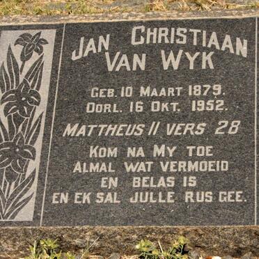 WYK Jan Christiaan, van 1879-1952