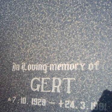 WET Gert, de 1929-1991