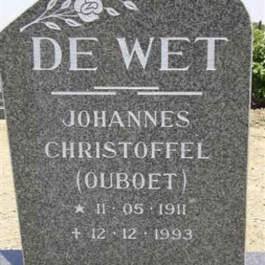 WET Johannes Christoffel, de 1911-1993