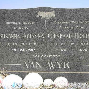 WYK Coenraad Hendrik, van 1906-1972 &amp; Susanna Johanna 1913-2002