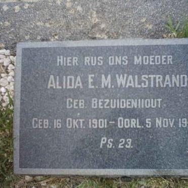 WALSTRAND Alida E.M. nee BEZUIDENHOUT 1901-1942